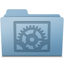 System Preferences Folder Blue Icon 256x256 png